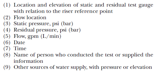 Fire Hydrant Flow Test Requirements
